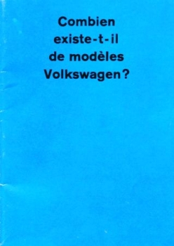 Volkswagen Modellprogramm 1965 "Wieviele verschiedene VW gibt es?" Automobilprospekt (0876)